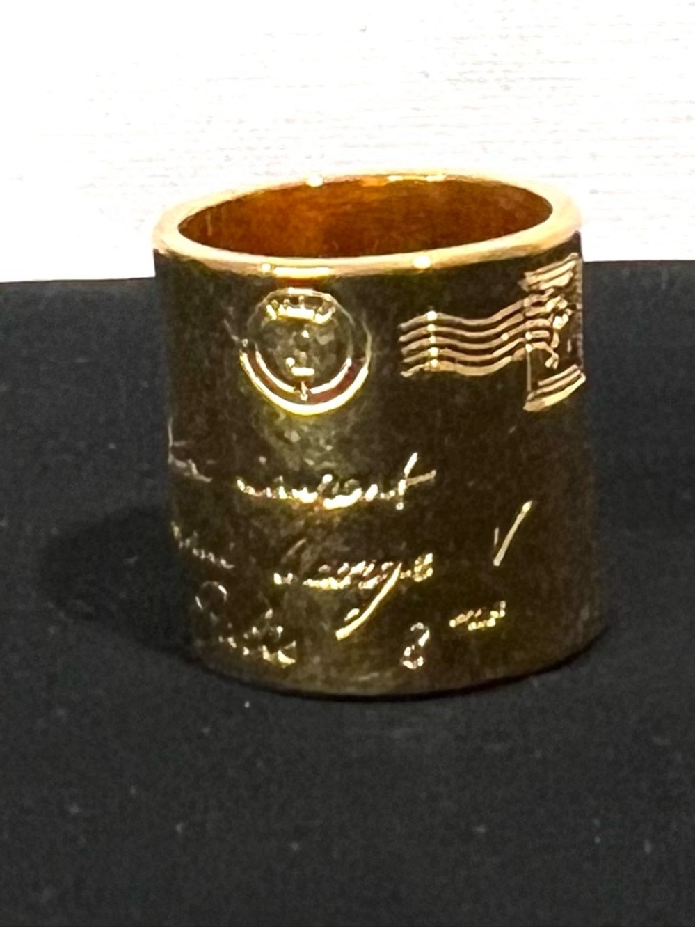 Yves Saint Laurent Y-Mail Goldtone ring